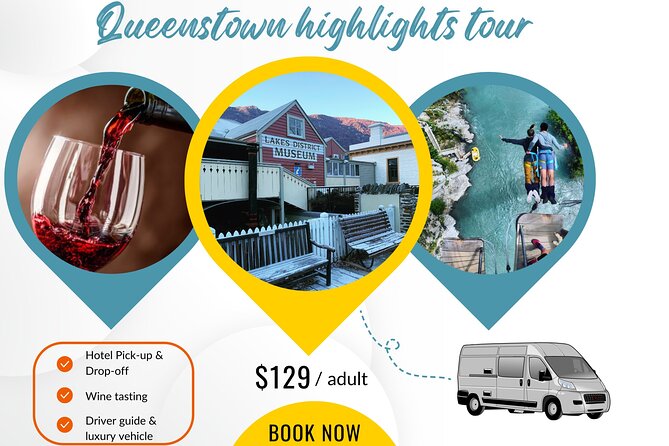 Queenstown Highlights – Half Day Tour – Arrowtown, Winery, Bungy, Local Sites